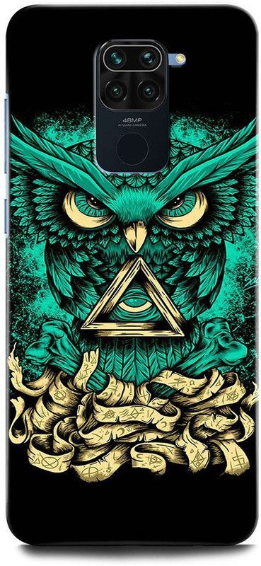 INTELLIZE Back Cover for REDMI Note 9 M2003J15SI OWL, TRIPPY, WORLD, EYE, USA, ILLUMINATI, MASONICO, OWL  (Multicolor, Hard Case, Pack of: 1)