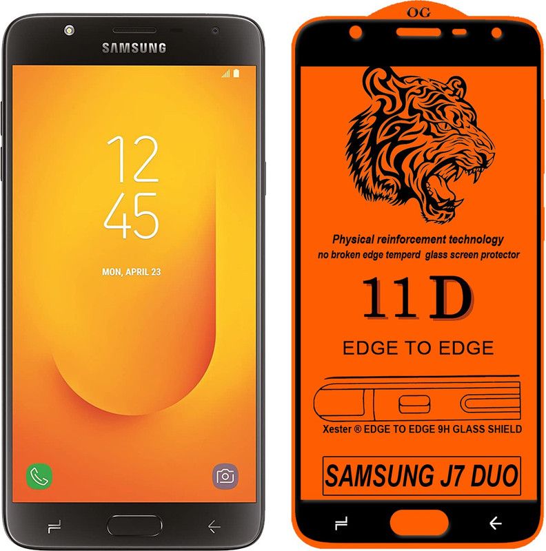 FIVE-O Edge To Edge Tempered Glass for : Samsung Galaxy J7 Duo  (Pack of 1)