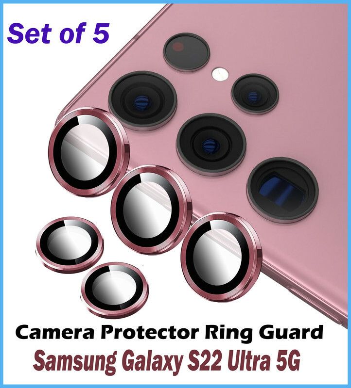 Ychroze Back Camera Lens Ring Guard Protector for Samsung Galaxy S22 Ultra 5G (Red Color)  (Pack of: 1)