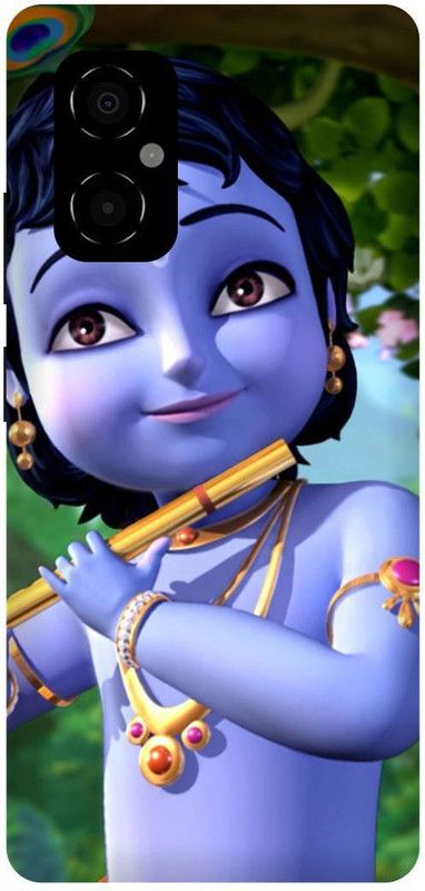play fast Back Cover for POCO M4 5G, MZB0BRWIN, KRISHAN, KRISHNA, KANHAIYA, FLUTE  (Blue, Hard Case, Pack of: 1)