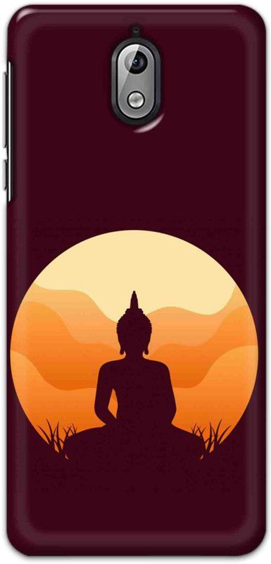 NDCOM Back Cover for Nokia 3.1 Meditating Lord Budha Printed  (Multicolor, Hard Case, Pack of: 1)