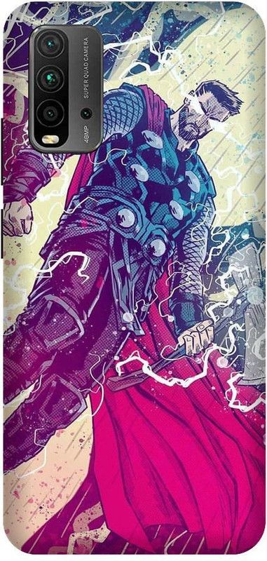 URCHIN Back Cover for Redmi 9 Power Thor Hammer, Thor, Lightning, Rock, Mione, Hammer, Movie, Thunder, Avenger  (Multicolor, Shock Proof)