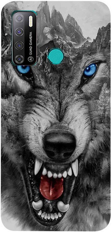 Golden Mask Back Cover for Tecno Spark Power 2 Angry Wolf  (Multicolor, Waterproof, Silicon, Pack of: 1)