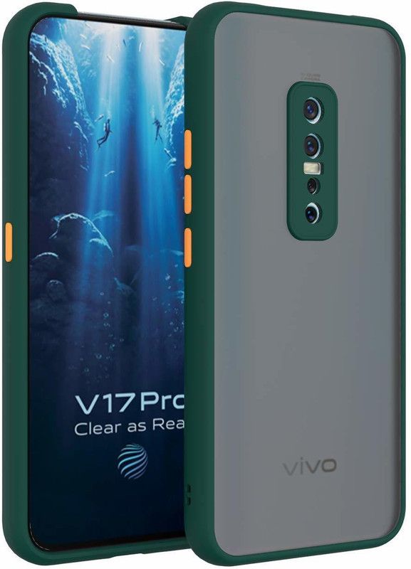 Celzo Back Cover for Vivo V17 PRO  (Green, Silicon, Pack of: 1)