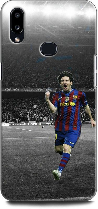 Afterglow Back Cover for SAMSUNG Galaxy A10s LIONE MESSI, FOOTBALL, MESSI 10, BARCELONA, JERSEY, SPORTS  (Multicolor, Shock Proof, Pack of: 1)