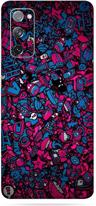 OggyBaba Samsung Galaxy S20 FE 5G Mobile Skin  (Blue Doodle Multicolor Skin With Ultra Matte Finish)