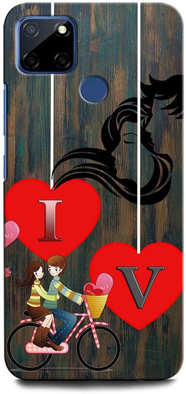 ORBIQE Back Cover for Realme C25 3193 IV, I LOVE V, V LOVE I, I LETTER, V LETTER, IV NAME  (Multicolor, Hard Case, Pack of: 1)