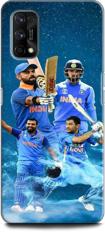 Afterglow Back Cover for Realme Narzo 30 Pro VIRAT KHOLI, SPORTS, CRICKET, MS DHONI, HITMAN, KL RAHUL  (Multicolor, Shock Proof, Pack of: 1)