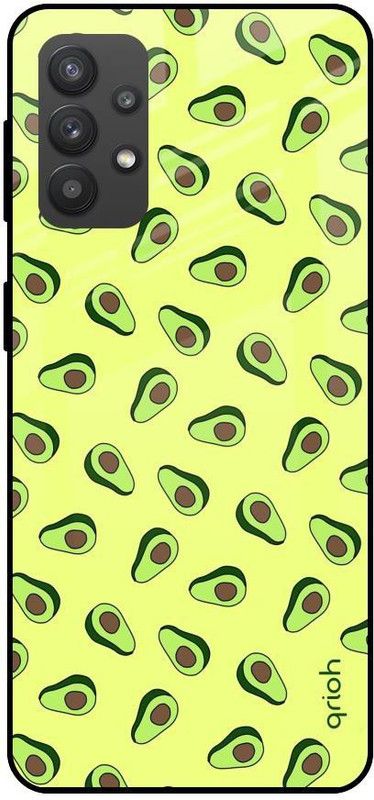 QRIOH Glass Back Cover for Samsung Galaxy M32 5G  (Multicolor, Grip Case, Silicon, Pack of: 1)