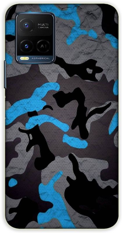iprinto Back Cover for Vivo Y21,V2111, Vivo Y33s,V2109 Army Back Cover  (Blue, Hard Case, Pack of: 1)