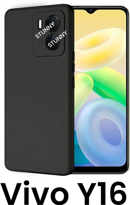 Stunny Front & Back Case for VIVO Y16  (Black, Matte Finish, Pack of: 1)