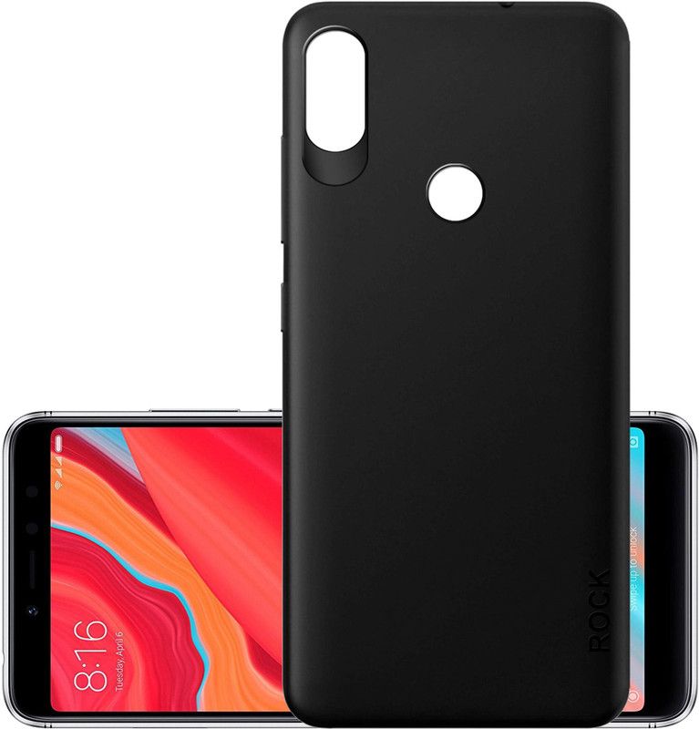 REALKING Back Cover for Redmi Y2 Camera Protection High Quality Back Cover  (Black, Grip Case, Silicon, Pack of: 1)