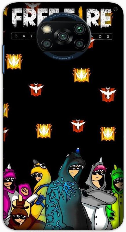 CROKIAN Back Cover for POCO X3 Free fire Back Cover  (Multicolor, Hard Case)