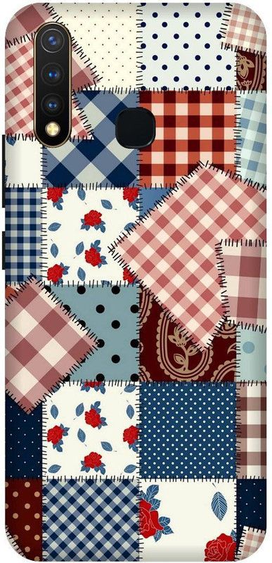 SSMORYA Back Cover for Vivo Y19 Fabric Design Printed Back Cover  (Multicolor, Waterproof, Pack of: 1)