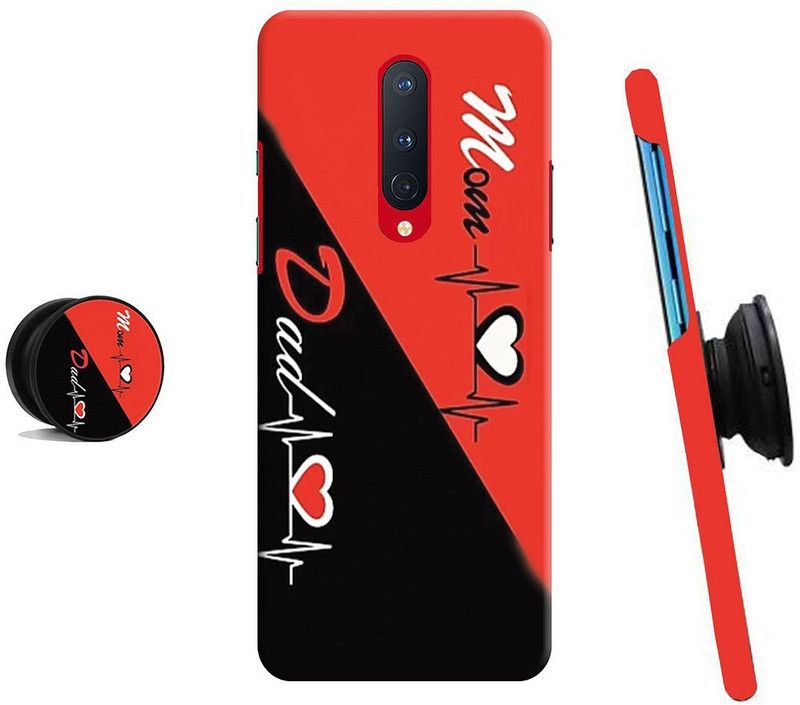 HELLO CASE Back Cover for OnePlus 8  (Black, Red)