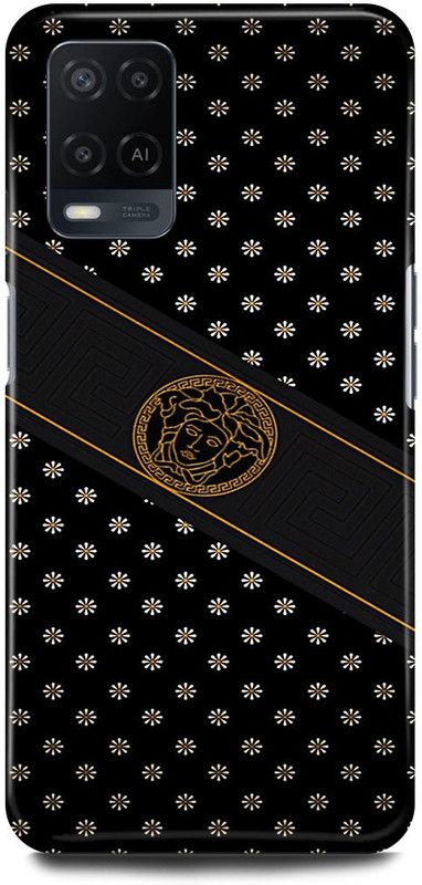 FRONK Back Cover for OPPO A54, CPH2239, VERSACE, MEDUSA, PATTERN, LOGO, SIGN  (Black, Hard Case, Pack of: 1)