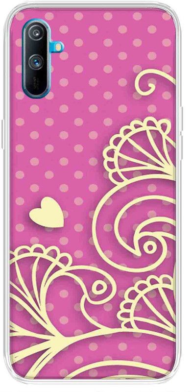CaseRepublic Back Cover for Realme C3  (Pink, Yellow, Silicon, Pack of: 1)