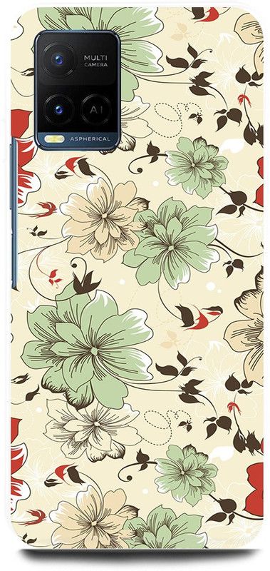 play fast Back Cover for Vivo Y33T, V2146 GREEN, WHITE, FLOWER, ROSE  (White, Hard Case, Pack of: 1)