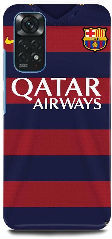 play fast Back Cover for Redmi Note 11 QATAR, AIRWAYS, FCB, BARCELONA  (Pink, Hard Case, Pack of: 1)