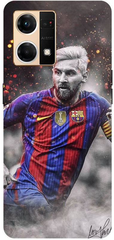 THE NARAYANA COLLECTIONS Back Cover for OPPO RENO 7- CPH2363-LIONEL,MESSI,FOOTBALL,SPORTS  (Multicolor, Hard Case, Pack of: 1)