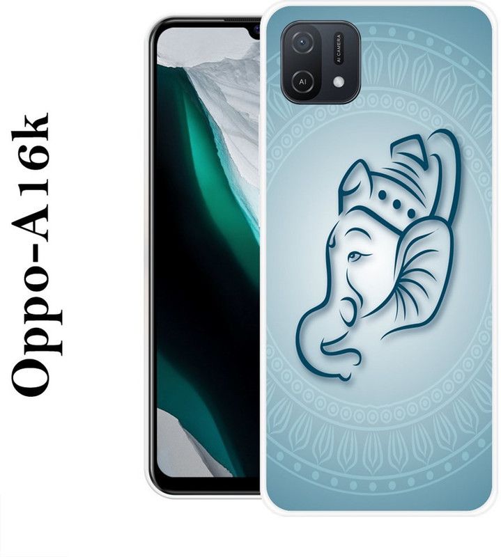 KLC Back Cover for Oppo A16K  (Blue, Silicon)