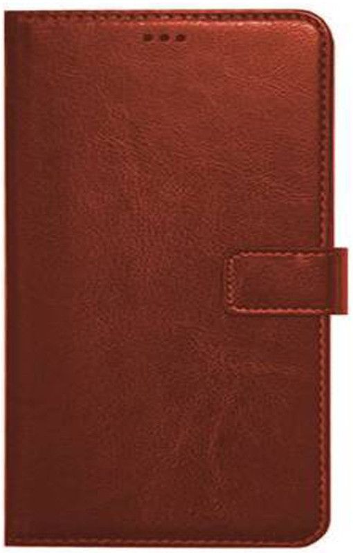 CEDO XPRO Wallet Case Cover for Realme 3, Realme 3i  (Brown, Dual Protection, Pack of: 1)