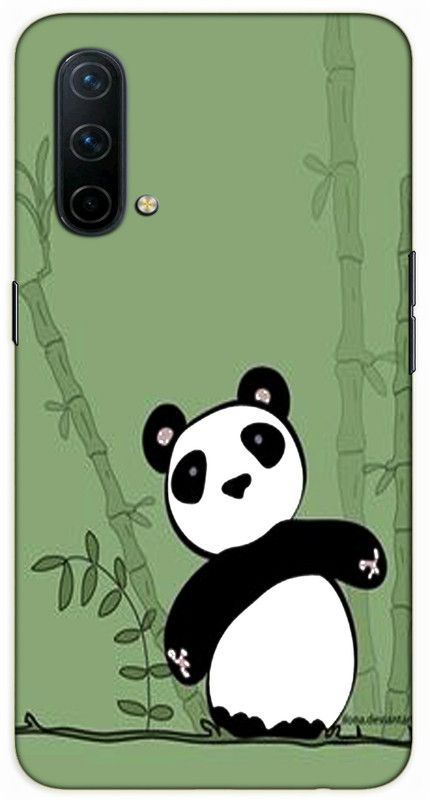 iprinto Back Cover for OnePlus Nord CE 5G Cute panda Back Cover  (Green, Hard Case, Pack of: 1)