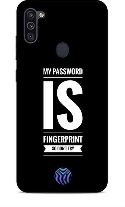 Samsidhi Back Cover for Samsung Galaxy M11  (White, Black, Waterproof)