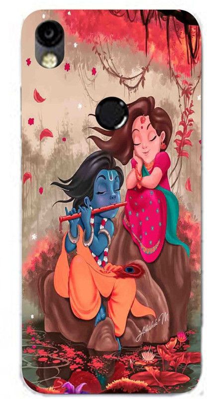 Golden Mask Back Cover for Sky Hawk Back Cover For Tecno Camon In5 Bal Krishna and Radhika  (Multicolor, Waterproof, Silicon, Pack of: 1)