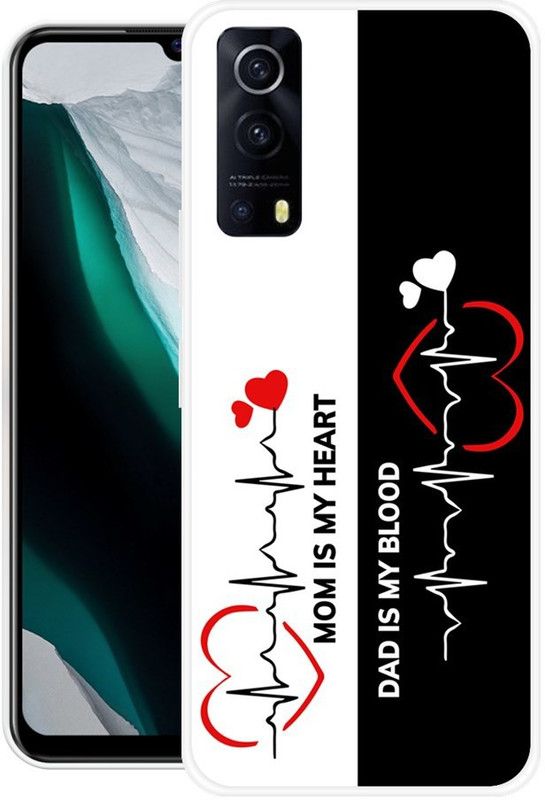 INDIALAND Back Cover for IQOO Z3  (Black, White, Silicon)