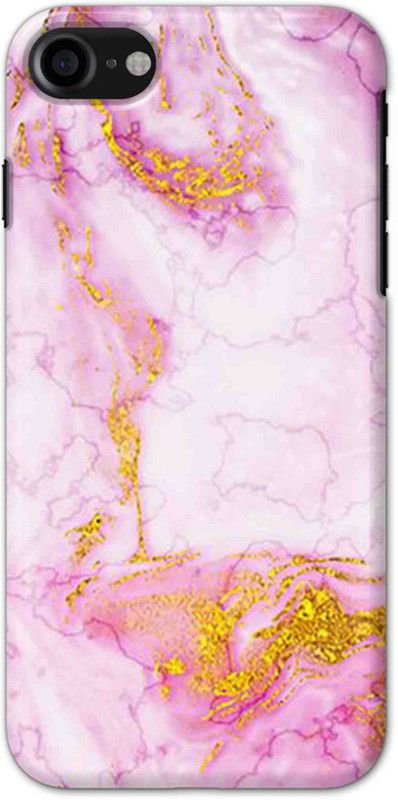 NDCOM Back Cover for iPhone 8 Golden Pink Marble Printed  (Multicolor, Hard Case, Pack of: 1)