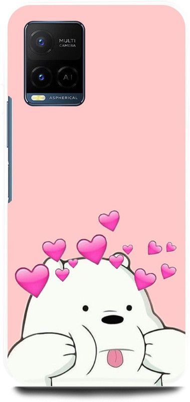 play fast Back Cover for Vivo Y21E TEDDY, BEER, LOVE, CUTE, BEER  (Pink, Hard Case, Pack of: 1)