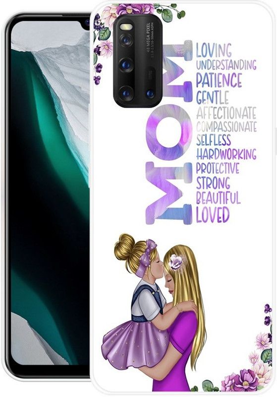 BAGRA Back Cover for IQOO 3 5G  (Purple, White, Grip Case, Silicon)