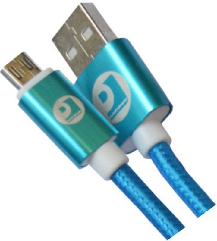PARBATI ENTERPRISE Micro USB Cable 1 m Nylon  (Compatible with All Smartphones, Tablets and MP3 player, Blue, One Cable)