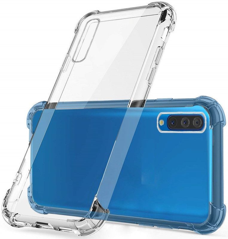 Phone Back Cover Pouch for Samsung Galaxy A70s, Galaxy A70s, Samsung A70s  (Transparent, White, Grip Case, Pack of: 1)