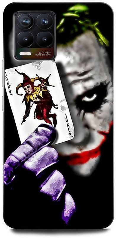 GRAFIQE Back Cover for Realme 8 RMX3085 JOKER, BATMAN, HEALTH LEDGER JOKER, DARK KNIGHT, WHY SO SERIOUS  (Multicolor, Shock Proof, Pack of: 1)