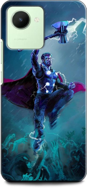 WallCraft Back Cover for Realme C30s, RMX3690 THOR, THOR HAMMER, AVENGER, MARVEL, SUPERHERO  (Multicolor, Dual Protection, Pack of: 1)