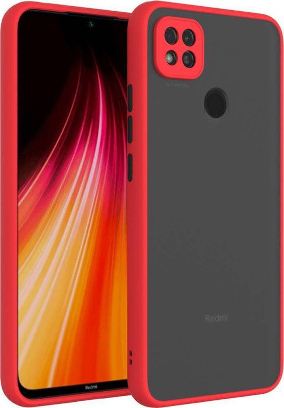 AOnes Back Cover for Redmi 9  (Red, Cases with Holder, Pack of: 1)