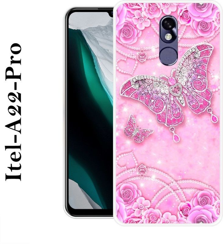 BAGRA Back Cover for Itel A22 Pro  (Pink, Grip Case, Silicon)