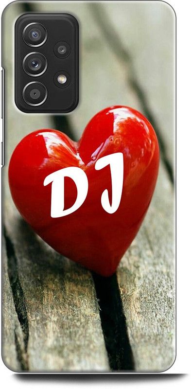 INDICRAFT Back Cover for SAMSUNG Galaxy A52s 5G D J, D LOVES J, NAME, LETTER, ALPHABET, DJ LOVE, HART, BLUE  (Multicolor, Shock Proof, Pack of: 1)