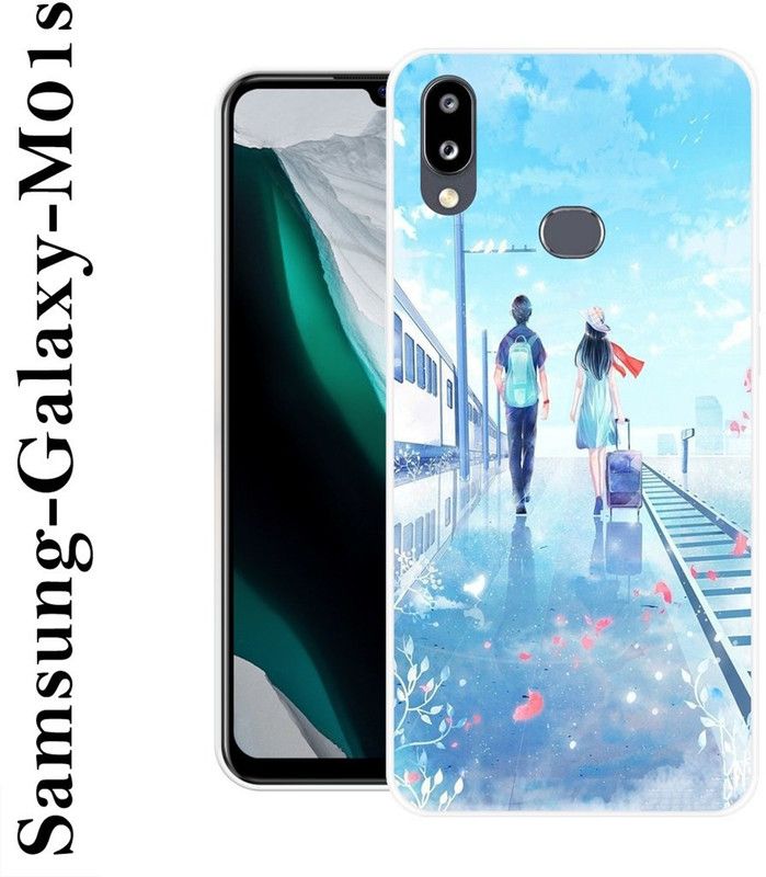 SHIVKUDI Back Cover for Samsung Galaxy M01s  (Blue, Silicon)