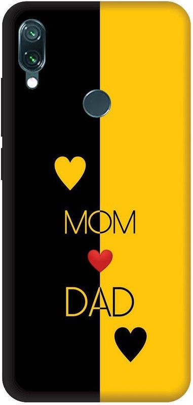 KARJUN Back Cover for Mi Redmi Note 7s, Mom Dad Love Multicolour Printed  (Multicolor, Shock Proof, Pack of: 1)