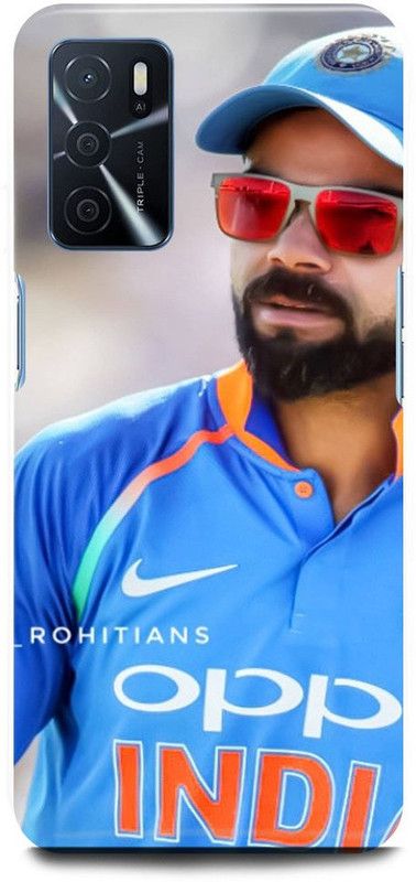 FUGGA Back Cover for OPPO A16, VIRAT, KOHLI, INDIAN, PLAYER, RCB, PLAYER  (Blue, Hard Case, Pack of: 1)