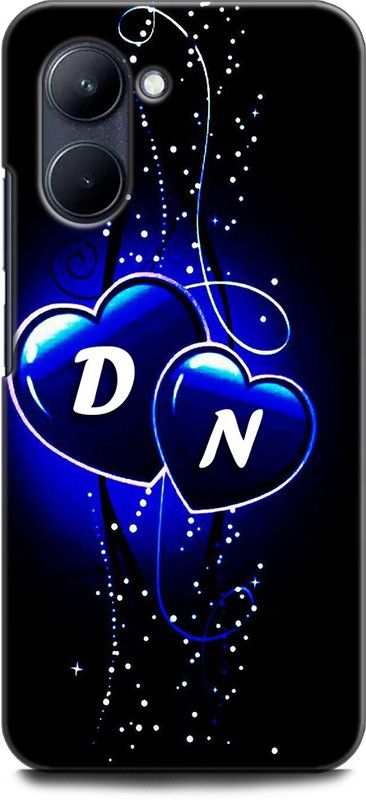 WallCraft Back Cover for Realme C33, RMX3624 D N, D LOVES N, NAME, ALPHABET, DN LOVE, HART, BLUE  (Multicolor, Dual Protection, Pack of: 1)