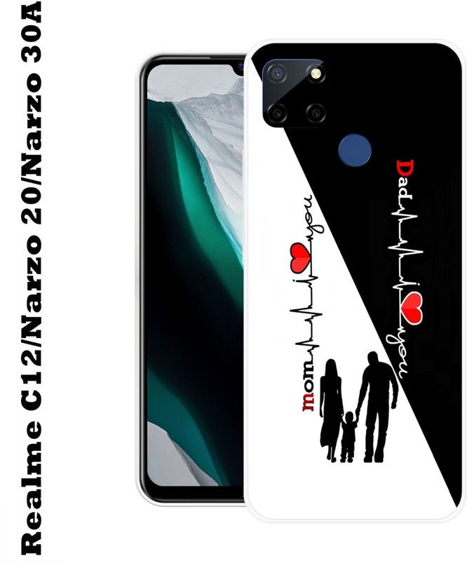 satyman Back Cover for Realme C12 / Realme Narzo 20 / Realme Narzo 30A / Realme C25 / Realme C25s  (Multicolor, Silicon, Pack of: 1)