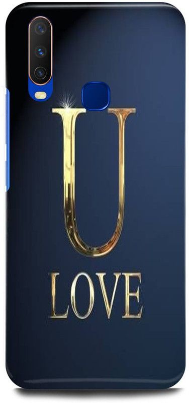 FUGGA Back Cover for Vivo Y15, 1901, U, LETTER, ALPHABET, LOVE, U, NAME  (Multicolor, Hard Case, Pack of: 1)