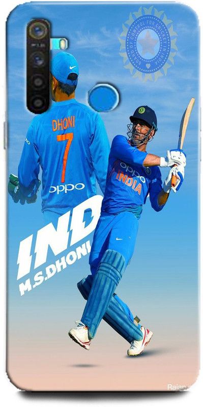 GRAFIQE Back Cover for Realme 5/ Dhoni, MS Dhoni, Cricket, Player, Sports, Mahi, Indian Cricket  (Multicolor, Shock Proof, Pack of: 1)
