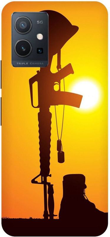 THE NARAYANA COLLECTIONS Back Cover for VIVO Y75 5G-V2142-ARMY,FOGI,SOLDIER,JATT,RAJPUT  (Multicolor, Hard Case, Pack of: 1)