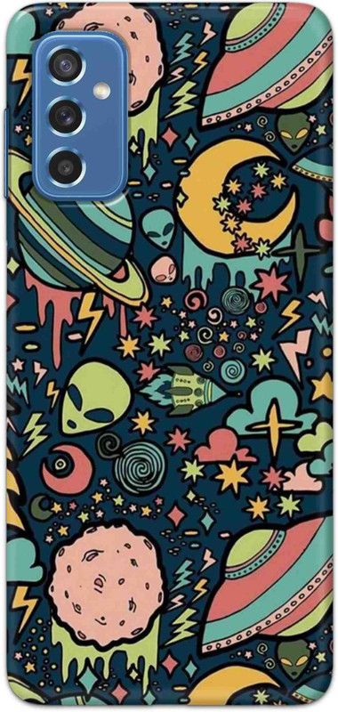 NDCOM Back Cover for Samsung Galaxy M52 5G Alien Printed  (Multicolor, Hard Case, Pack of: 1)