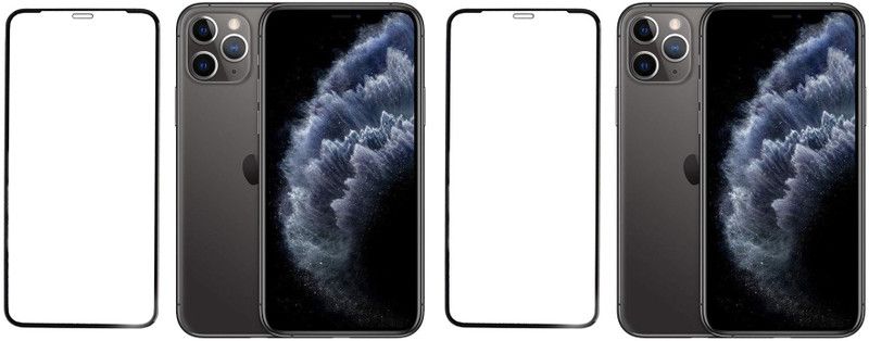 HOBBYTRONICS Edge To Edge Tempered Glass for Apple iPhone 11 Pro  (Pack of 2)